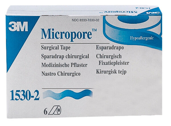 Micropore kuituteippi 25mm x 9.4 m | 12 kpl