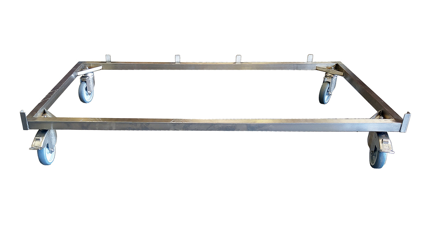 4-wheel chassis for polyvet cage combination