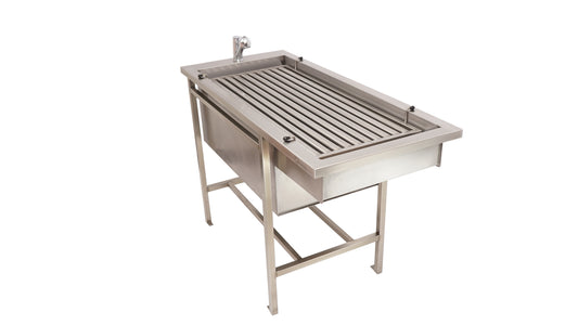 Preparation table with legroom | Bar or perforated top