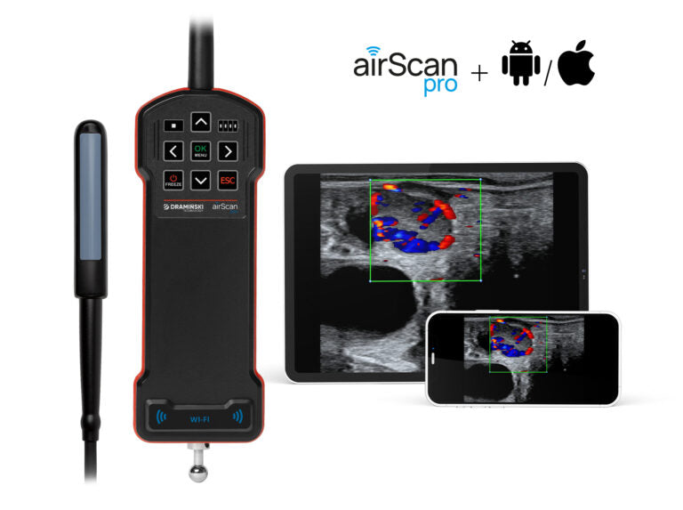 DRAMIŃSKI airScan Pro | Langaton ultraäänilaite | Lineaari tai Convex rektaalianturilla