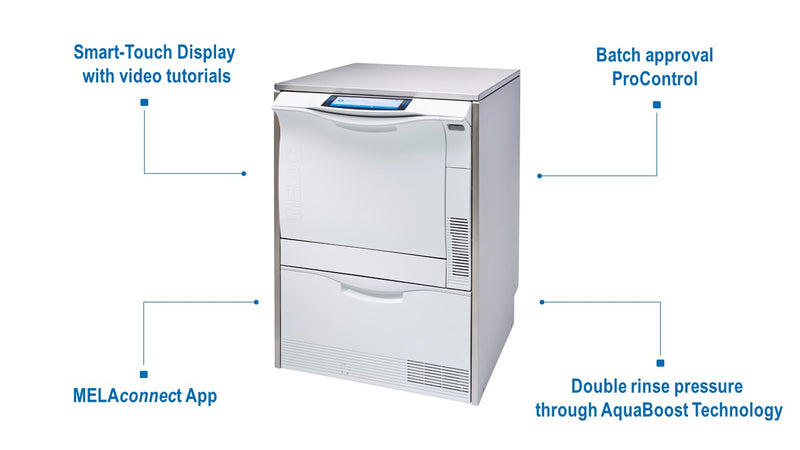 MELAtherm®10 Evolution Pesu- ja desifiointikone, (DTA/400V), sis. tarvikepaketin