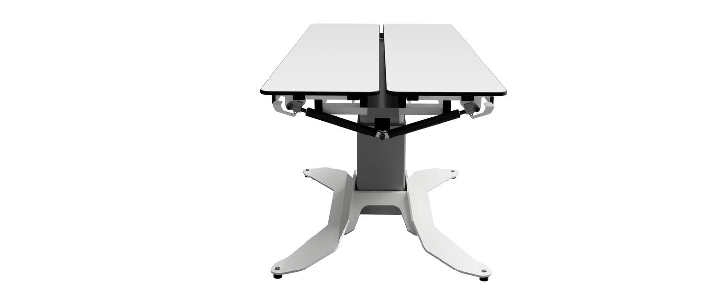 Leikkauspöytä V-top | hydraulinen tilt | pilarimoottorirunko | 4-pyöräinen