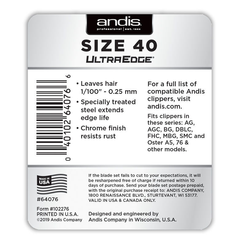 Andis Ultra Edge terä nro 30 (0,5 mm)