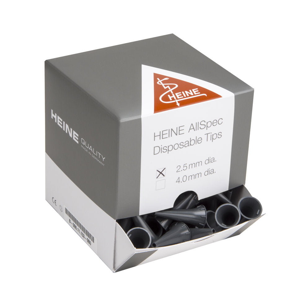 HEINE AllSpec® Kertakäyttöiset korvasuppilot 2,5 mm, 250 kpl