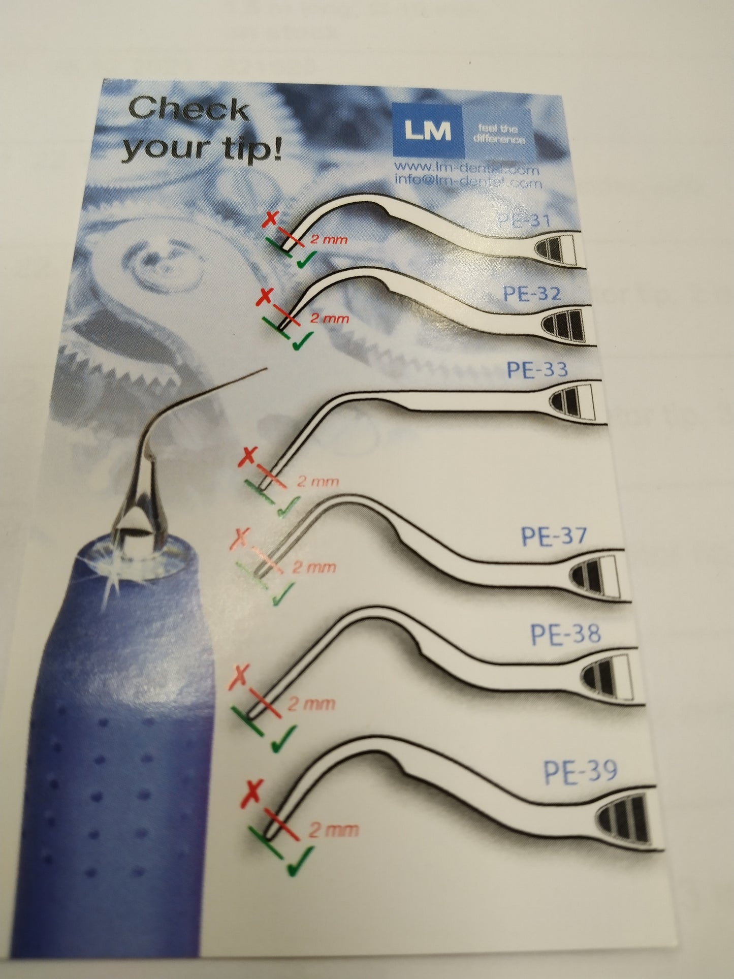 Hammaskivenpoistokärki | LM Ultrasonic Tip PE-31 VET