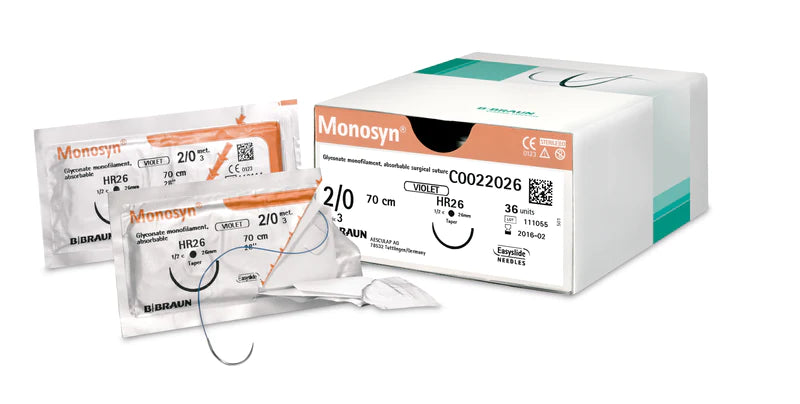 Monosyn Violet USP 0 (3,5) | 70 cm | HR30 | 36 kpl | Paljousalennus!