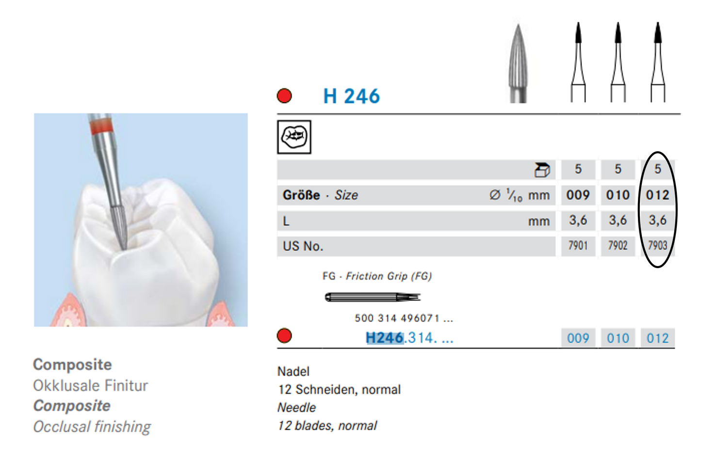 FG Uurrettu 12 / Liekki 7903 Bur | 19 mm | koko 012