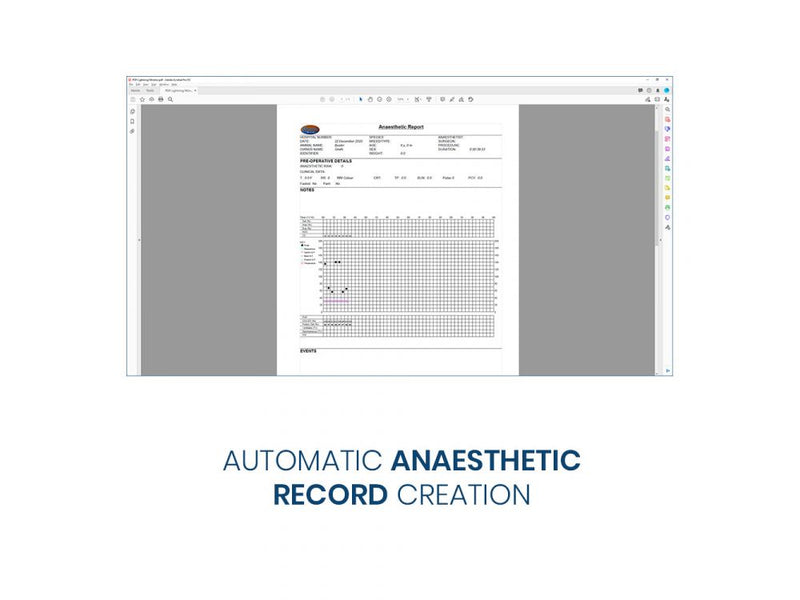 Lightning MIDI anestesiavalvontamonitori (pulssioksimetri, kapnometri,lämpötila & EKG)