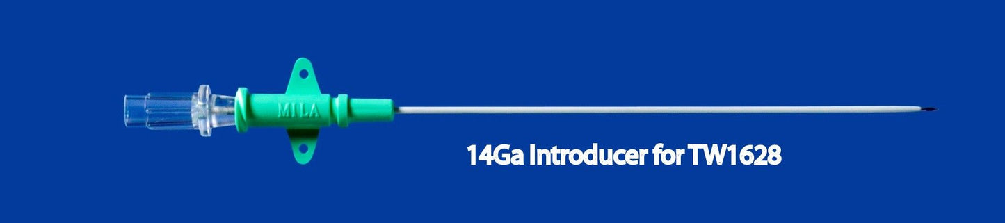 10Ga x 2.25in. steel introduction with 12Ga x 70cm flushing catheter