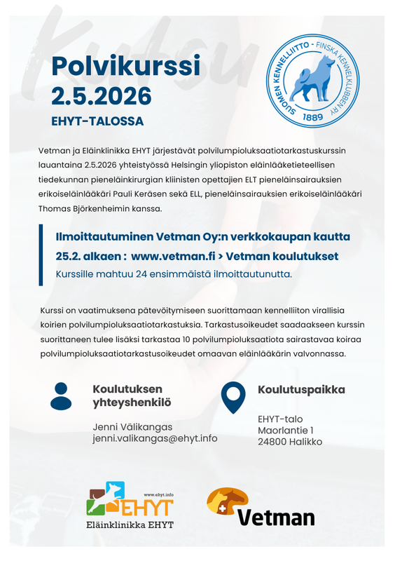Polvikurssi 2.5.2026 (ilmoittautuminen avautuu 25.2.)