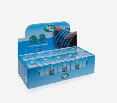 VetkinTape® 3cm Displaybox | 20 rullaa | sininen