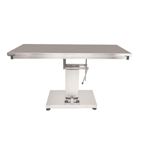 Surgery table with central electric column and flat top