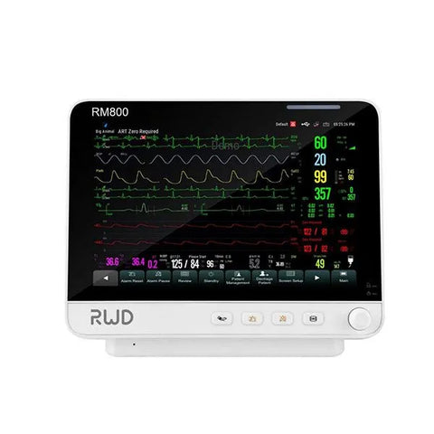 RM800T Anestesiamonitori (SpO₂, EKG, NIBP, TEMP, RESP, Microflow ETCO₂)