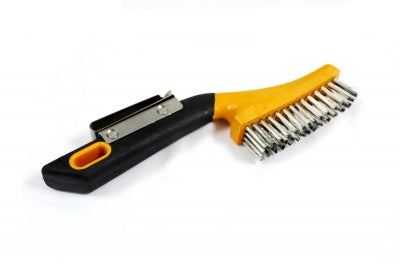 Stainless steel brush with holder