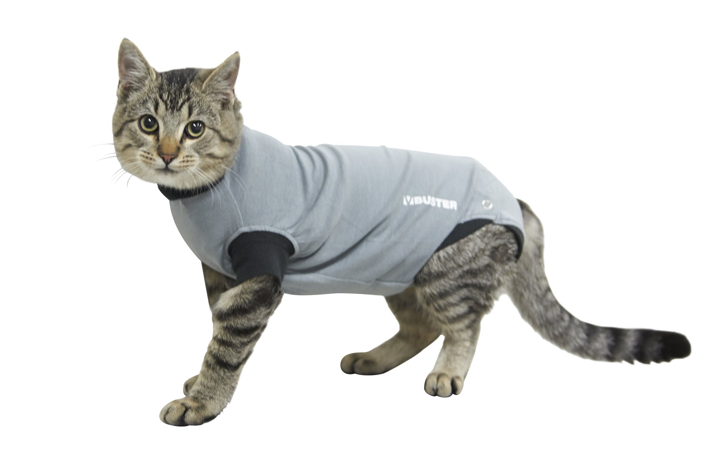 Buster Body Suit Easy Go for Cats, Black/Grey | eri kokoja