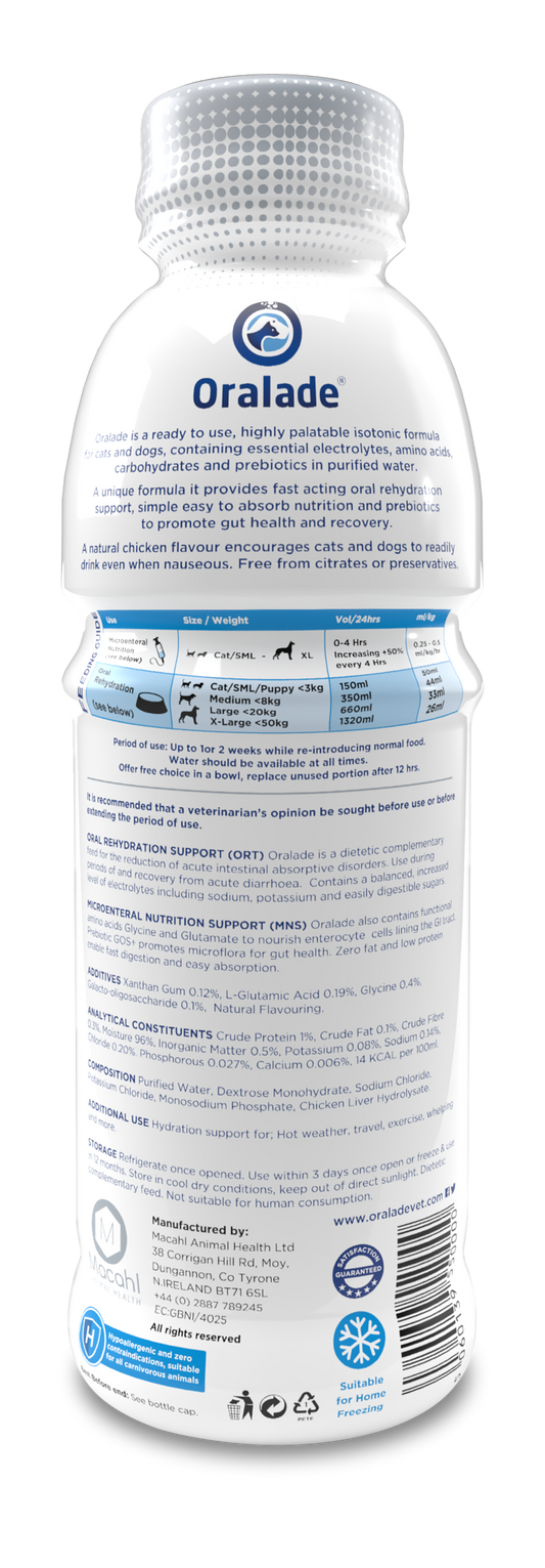 Oralade nesteytysjuoma koirille ja kissoille 500 ml, 6 kpl
