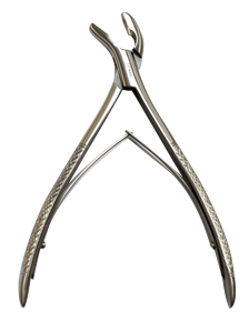Gouge-forceps 45° WITH SPRING