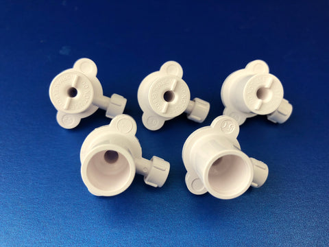 Set of 5 RSP 15 mm ISO ET Connectors with sideport