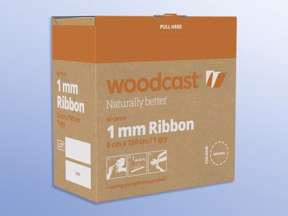 Woodcast 1mm Ribbon, 8cm x 7.5m, 1pcs