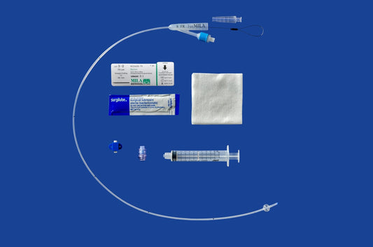 Foley Catheters With Wire Stylet in a Procedure Kit